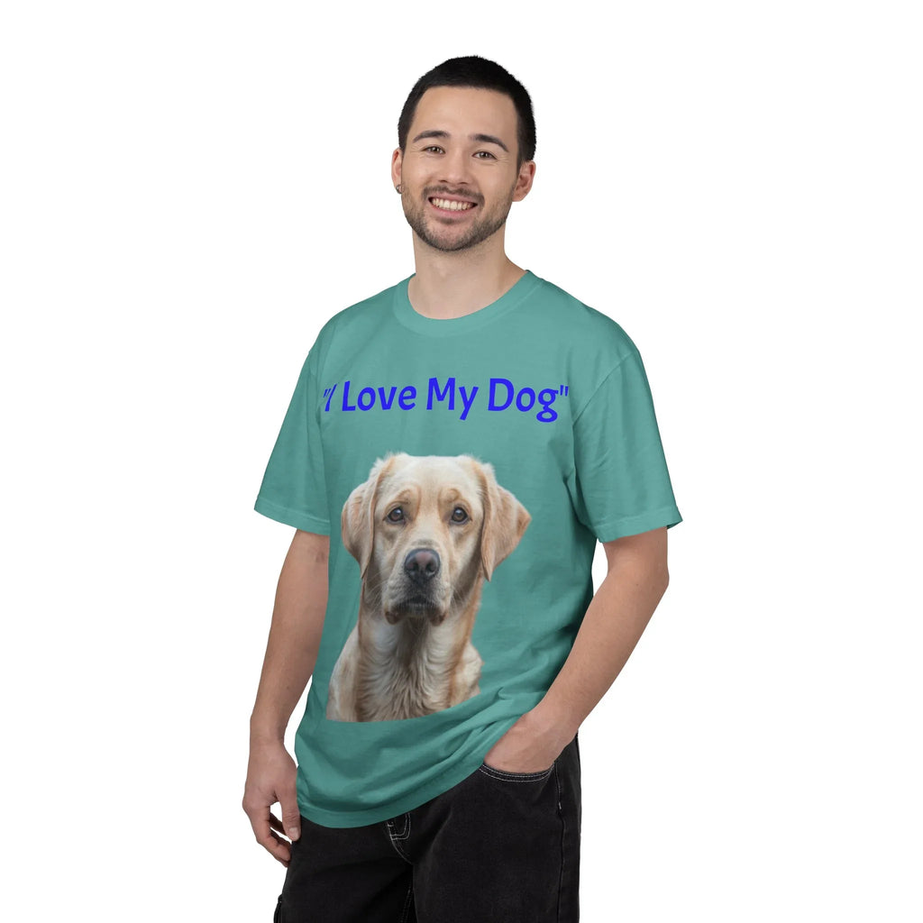 I Love My Dog Labrador Portrait T-shirt | Dog Lover Tee - 250 USA Celebration