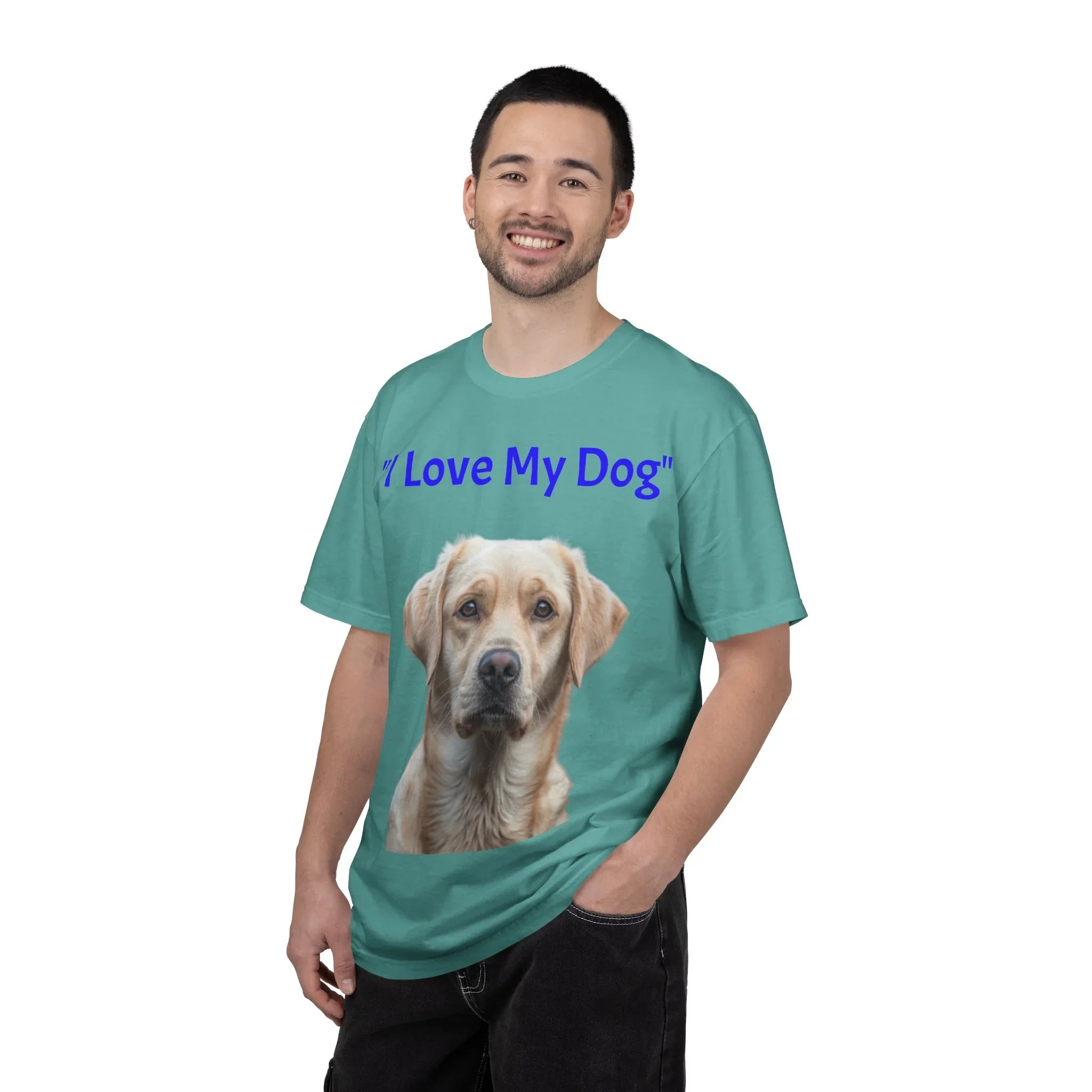 I Love My Dog Labrador Portrait T-shirt | Dog Lover Tee - 250 USA Celebration