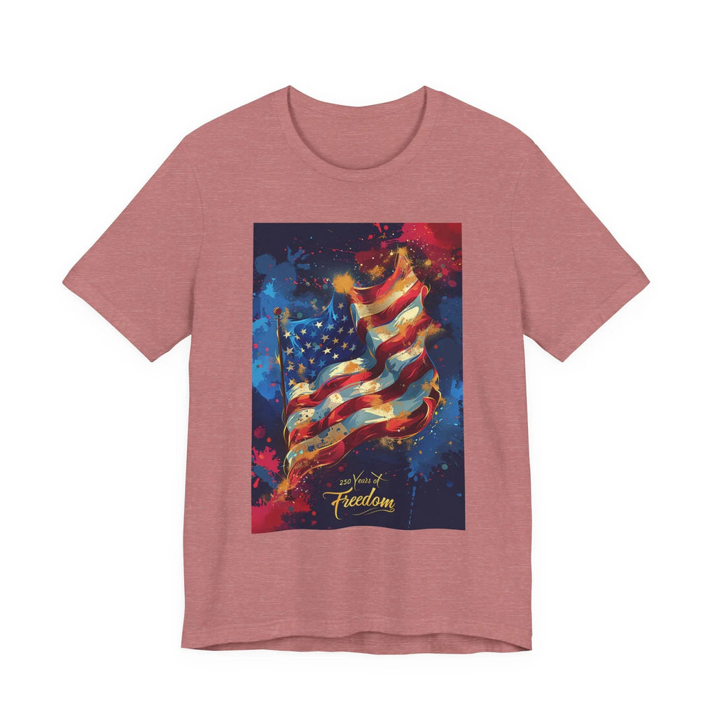 Patriotic Freedom Tee, Unisex Jersey Short Sleeve Tee, American Flag Shirt, Fourth of July Apparel, Independence Day Outfit, Gift for [...] - 250 USA Celebration