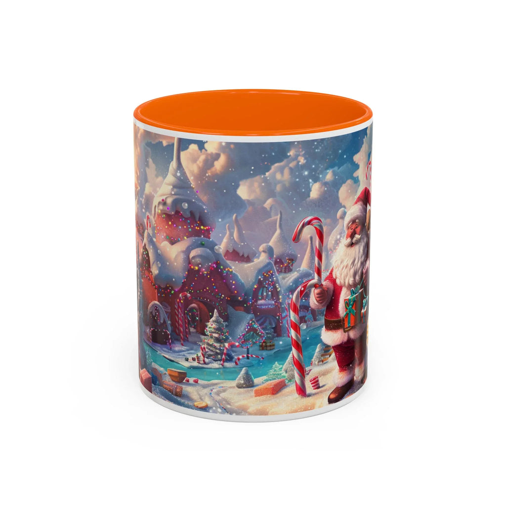 Festive Santa Accent Coffee Mug, Christmas Gift, Holiday Decor, Winter Wonderland, Hot Cocoa Mug, Seasonal Drinkware - 250 USA Celebration