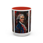 Historical Portrait Accent Mug — Patriotic Vintage-Style Coffee Cup