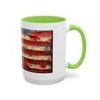 Colorful Mugs (11oz, 15oz), American Flag, Patriotic Flag coffee cup