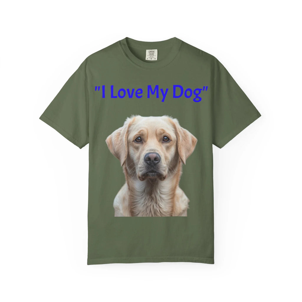 I Love My Dog Labrador Portrait T-shirt | Dog Lover Tee - 250 USA Celebration