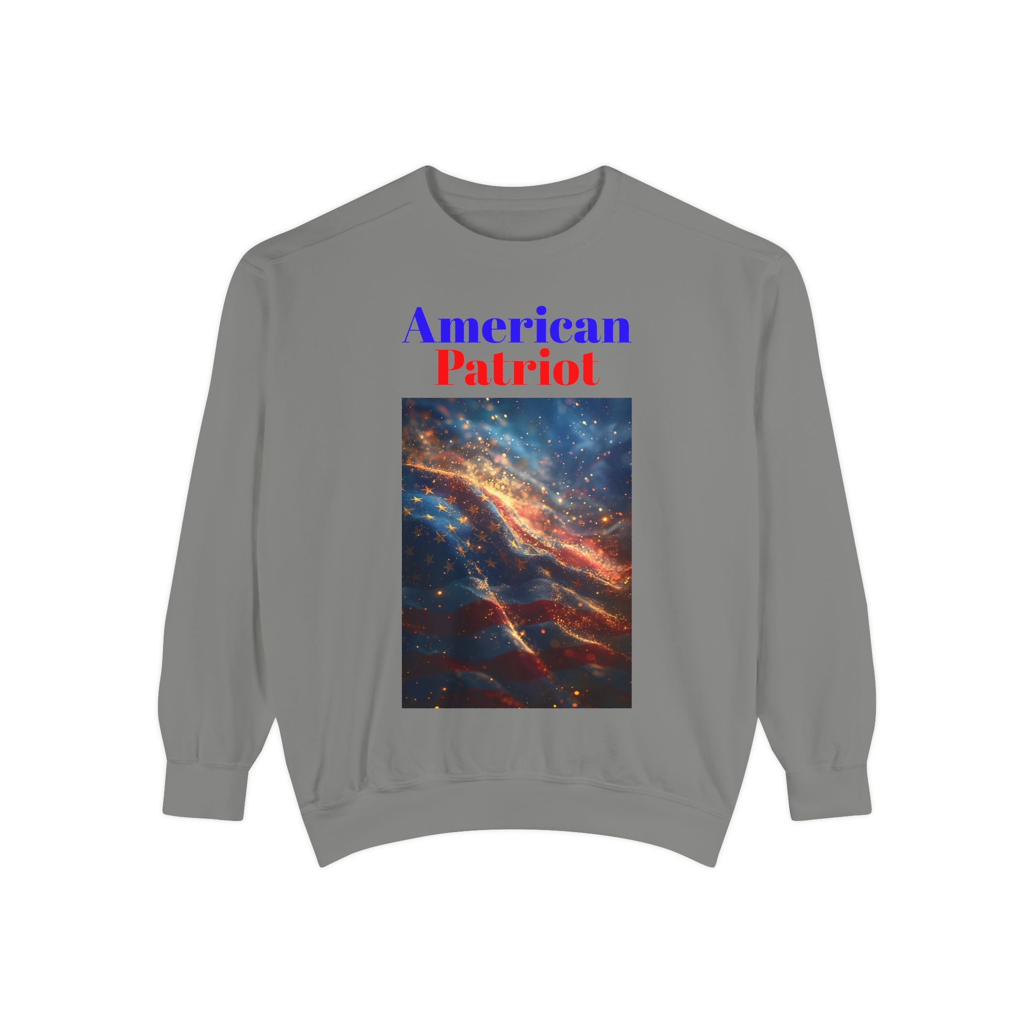 American Patriot Sweatshirt — Stars & Stripes Galaxy Crewneck