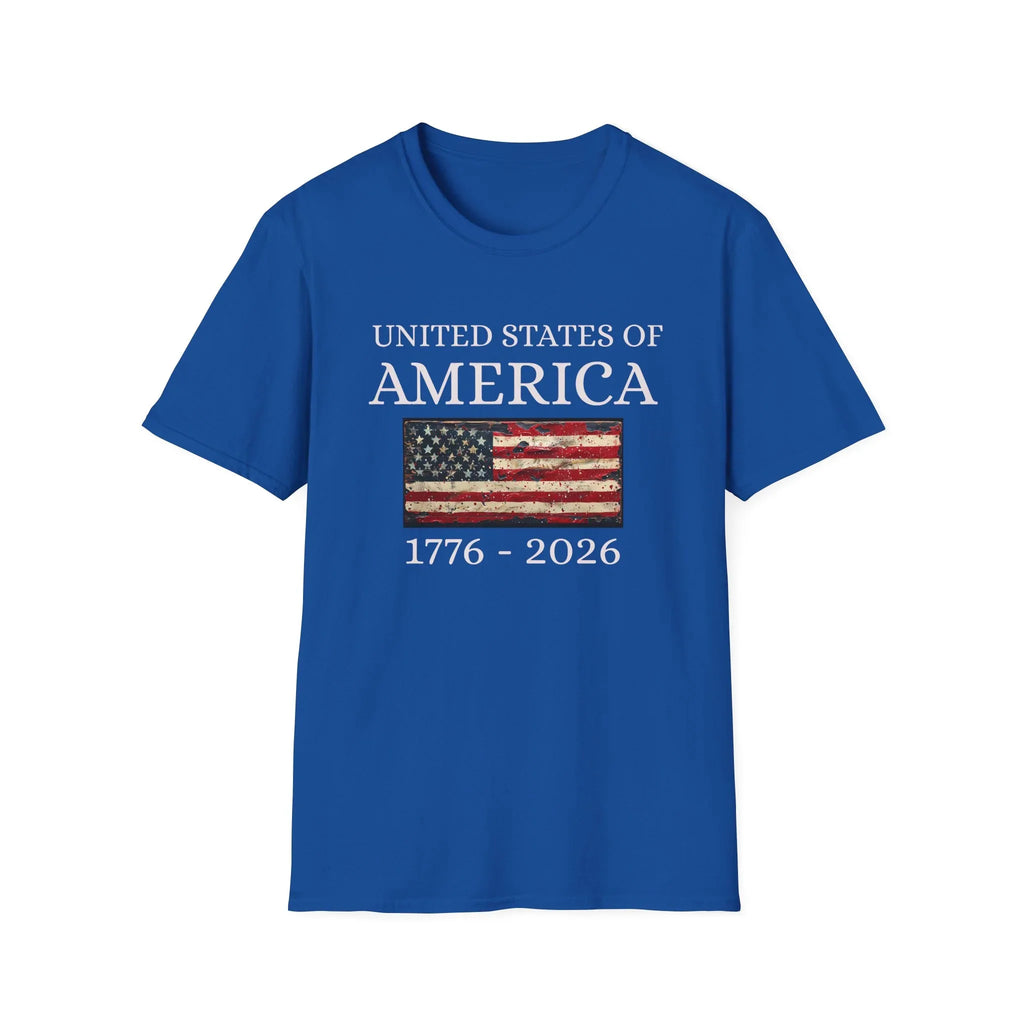 United States of America Patriotic America First T-Shirt | USA Flag - 250 USA Celebration