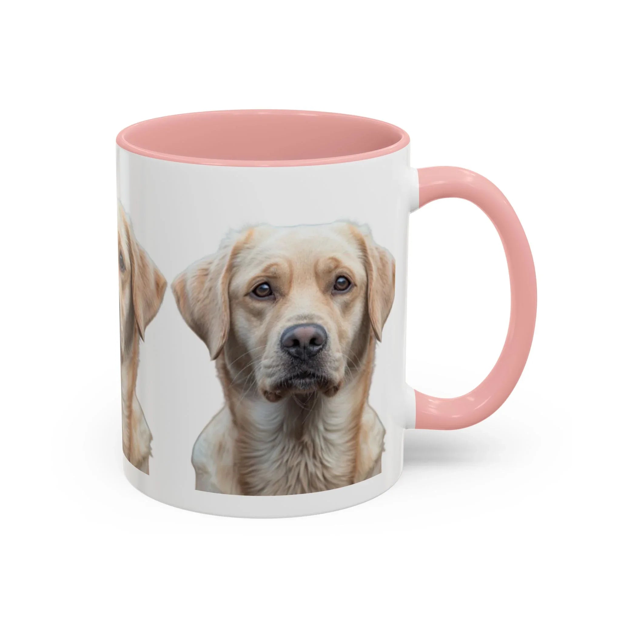 Soulful Labrador Portrait Accent Coffee Mug, Cute Dog Face Ceramic Mug - 250 USA Celebration