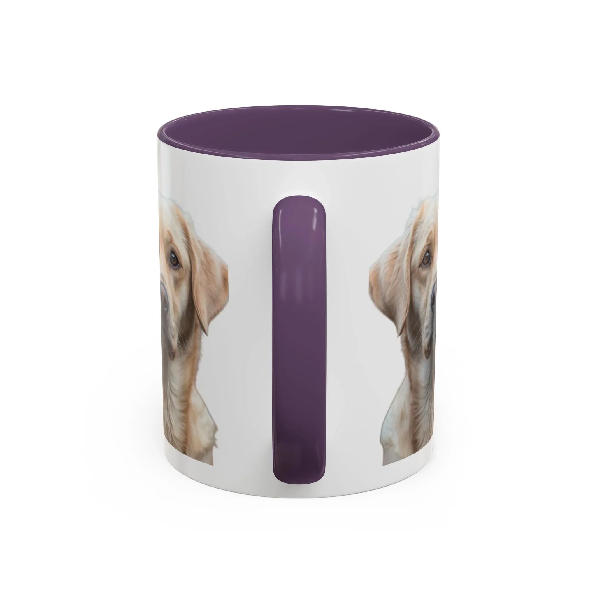 Soulful Labrador Portrait Accent Coffee Mug, Cute Dog Face Ceramic Mug - 250 USA Celebration