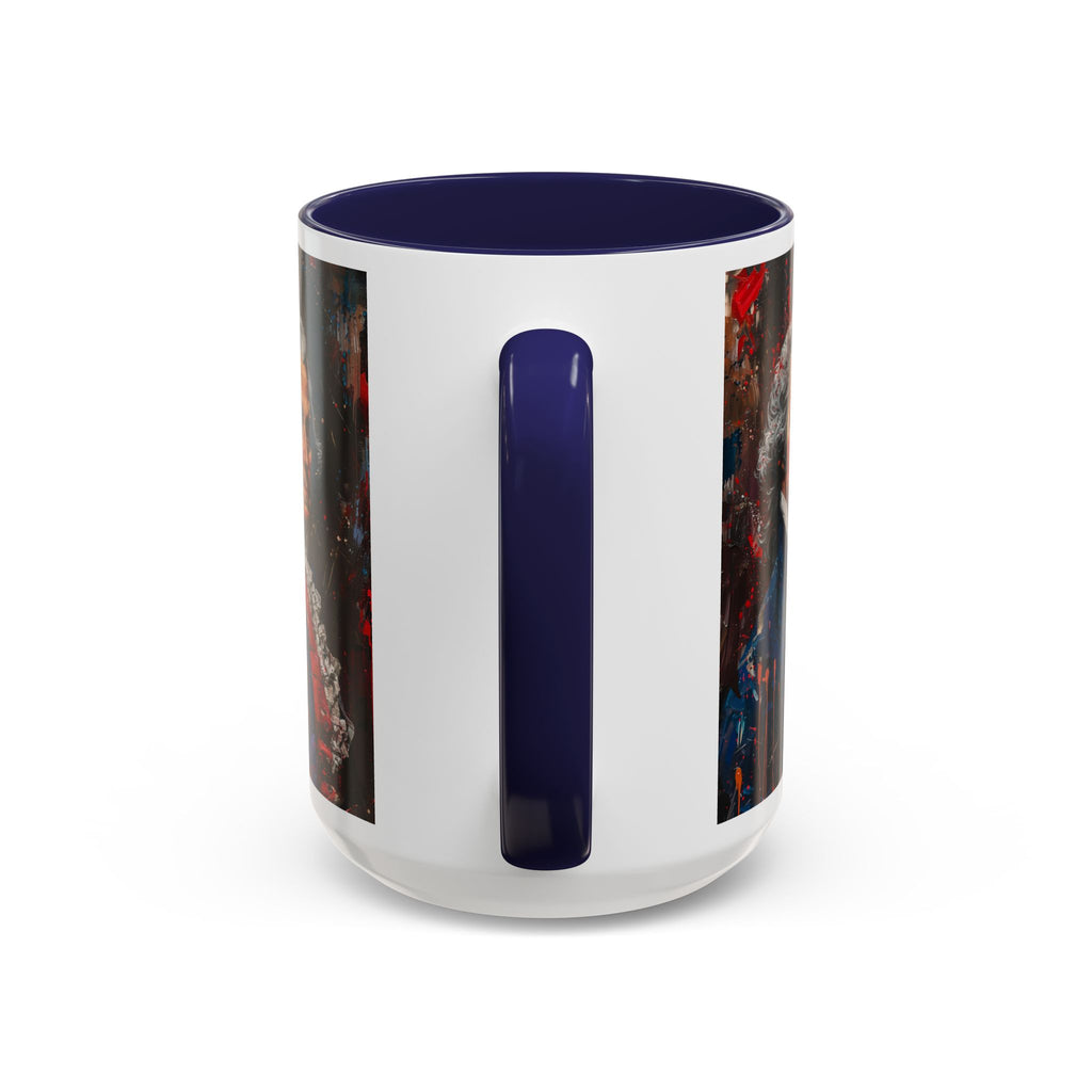 Historical Portrait Accent Mug — Patriotic Vintage-Style Coffee Cup