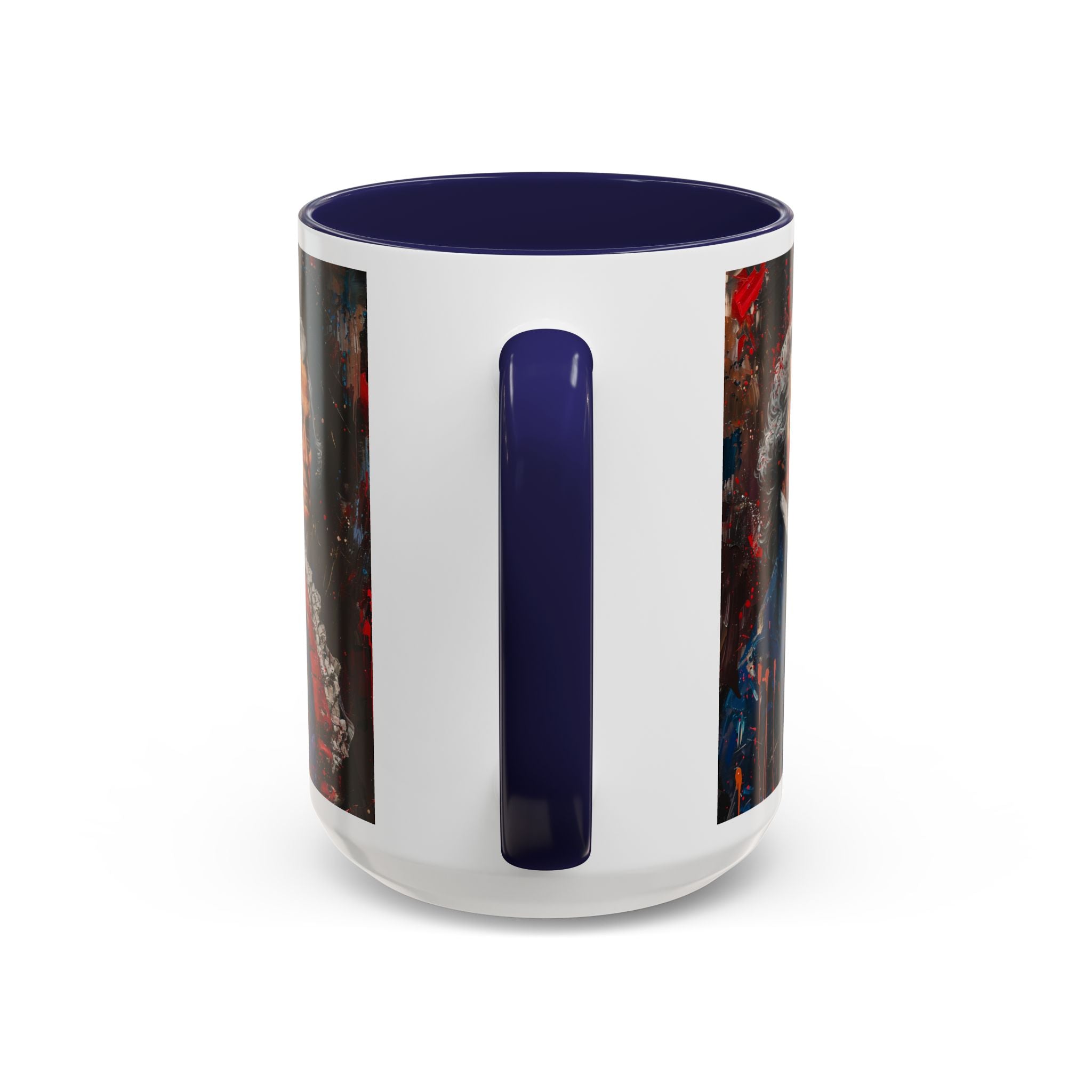 Historical Portrait Accent Mug — Patriotic Vintage-Style Coffee Cup