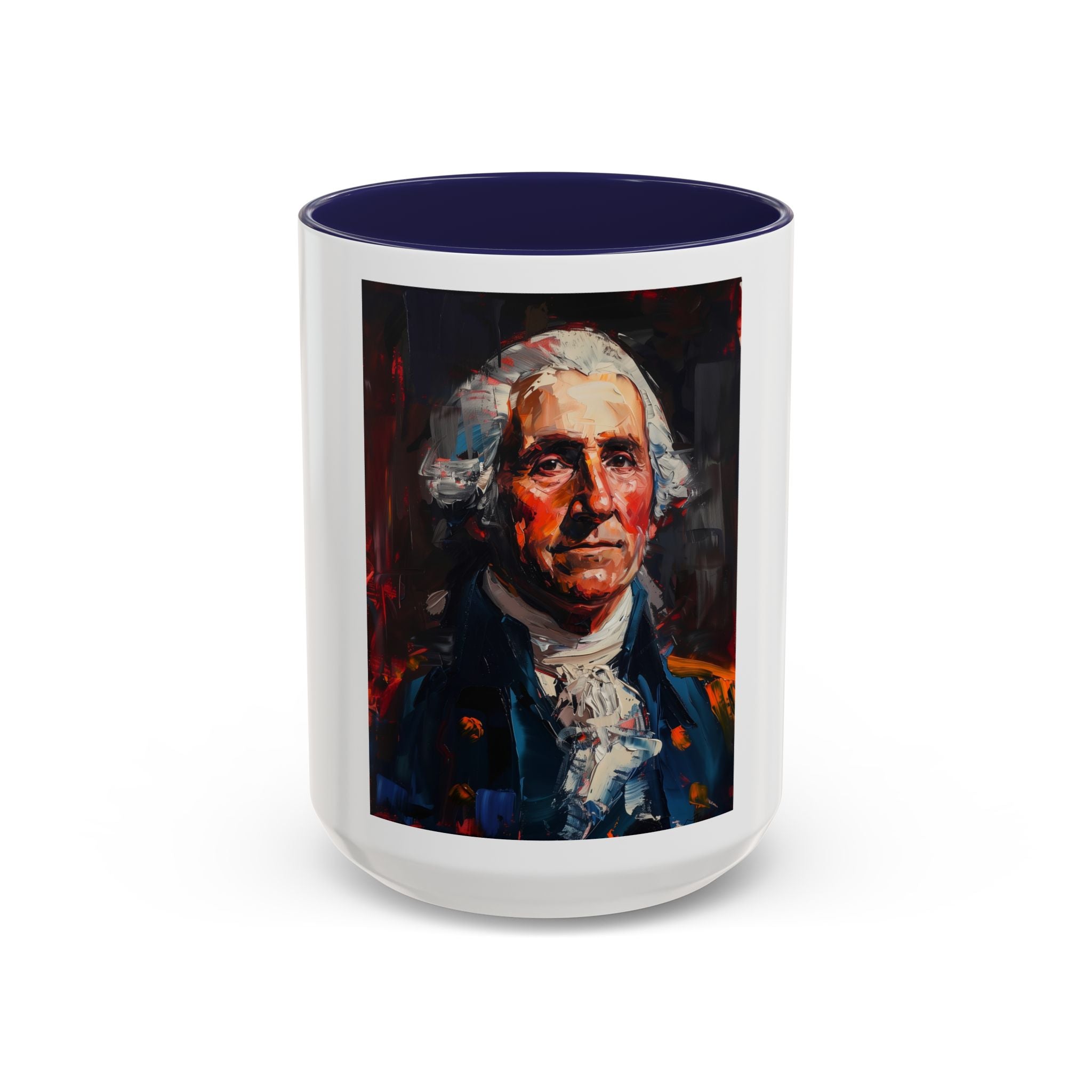George Washington Historical Portrait Coffee Mug — Patriotic Vintage-Style Art