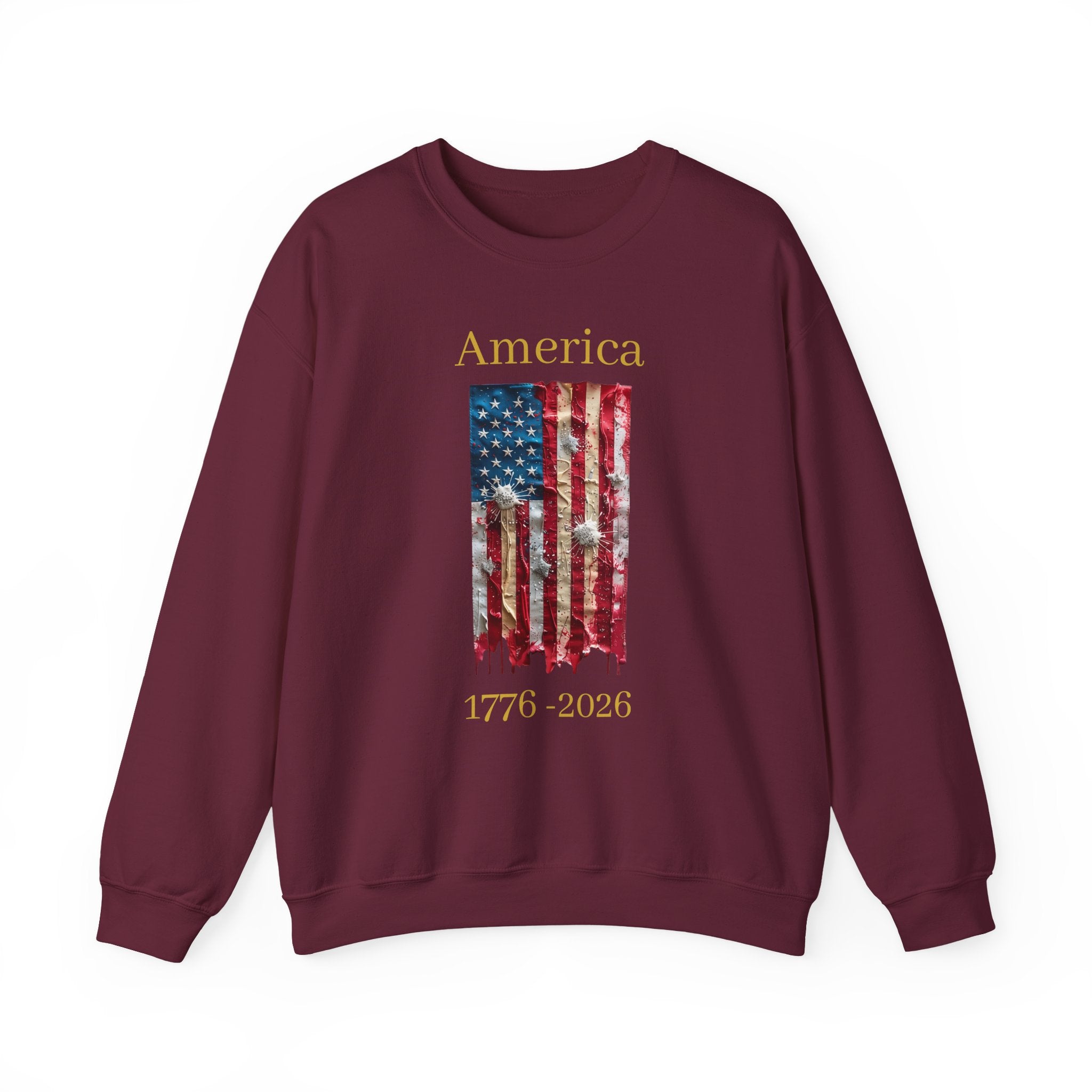 America 1776-2026 Flag Crewneck Sweatshirt