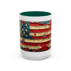 Colorful Mugs (11oz, 15oz), American Flag, Patriotic Flag coffee cup