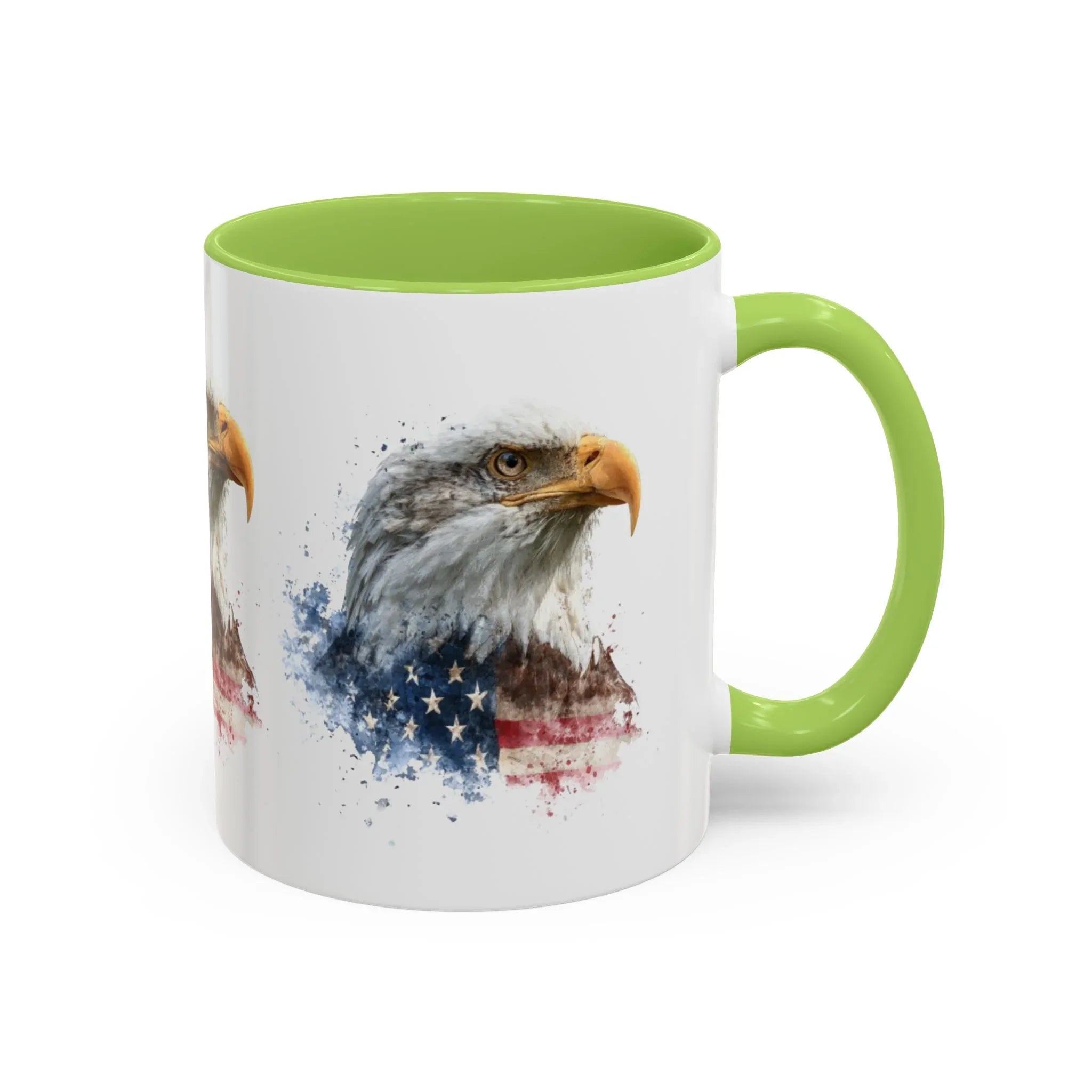 American Flag Bald Eagle Mug | Accent Coffee Mug - 250 USA Celebration