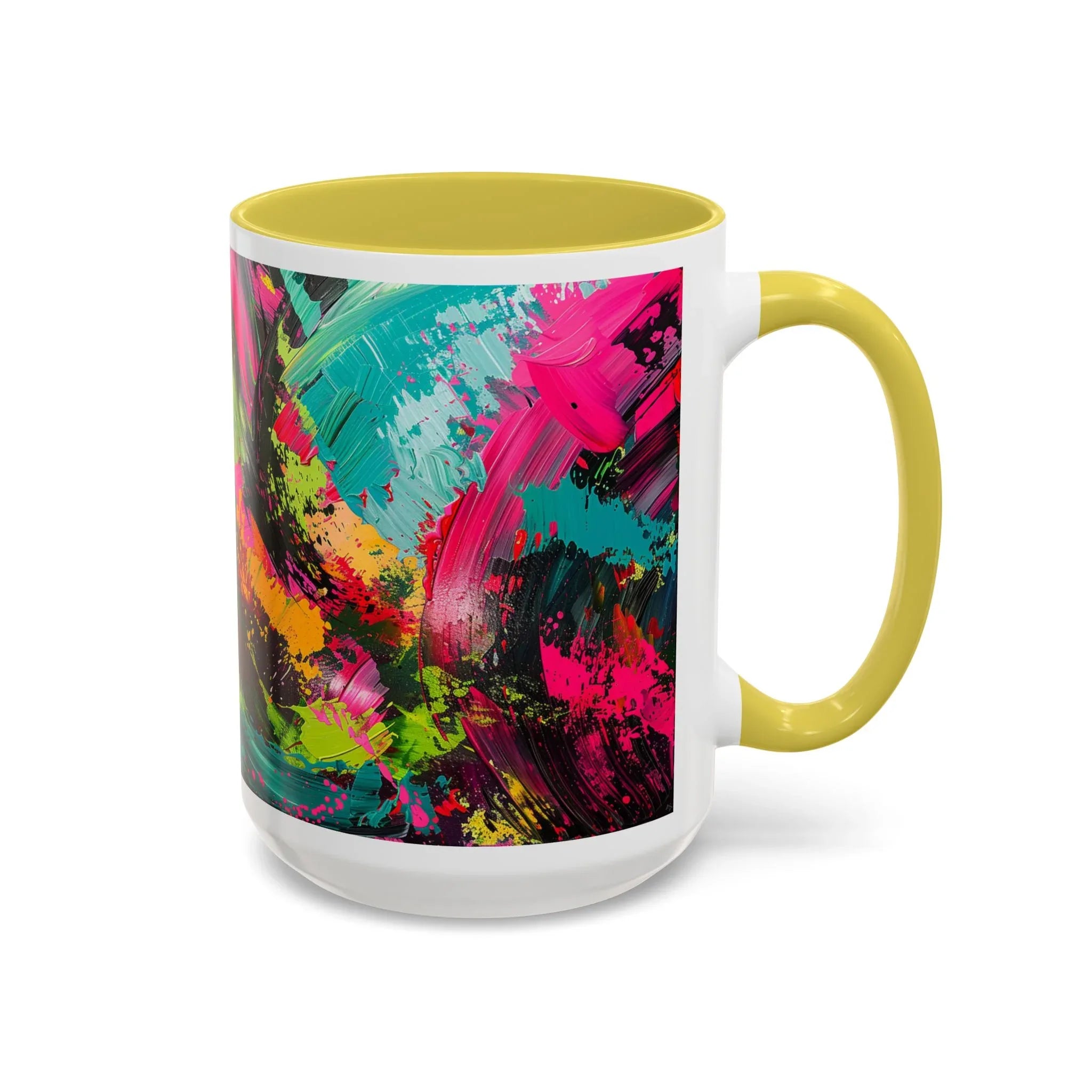 Abstract Colorful Brushstroke Mug | 11oz 15oz Ceramic - 250 USA Celebration