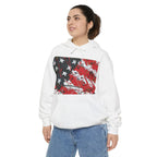 Distressed American Flag Hoodie | Patriotic Stars Stripes Sweatshirt - 250 USA Celebration