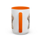 Soulful Labrador Portrait Accent Coffee Mug, Cute Dog Face Ceramic Mug - 250 USA Celebration