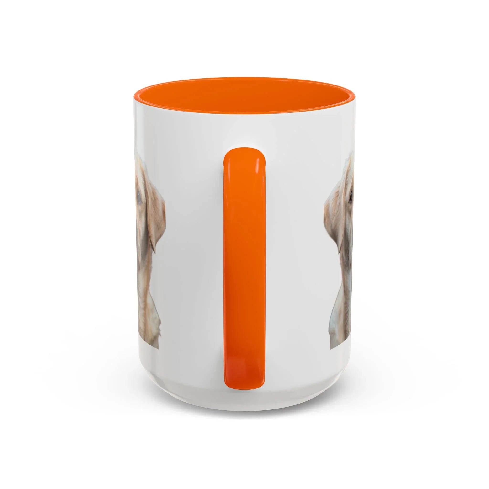 Soulful Labrador Portrait Accent Coffee Mug, Cute Dog Face Ceramic Mug - 250 USA Celebration