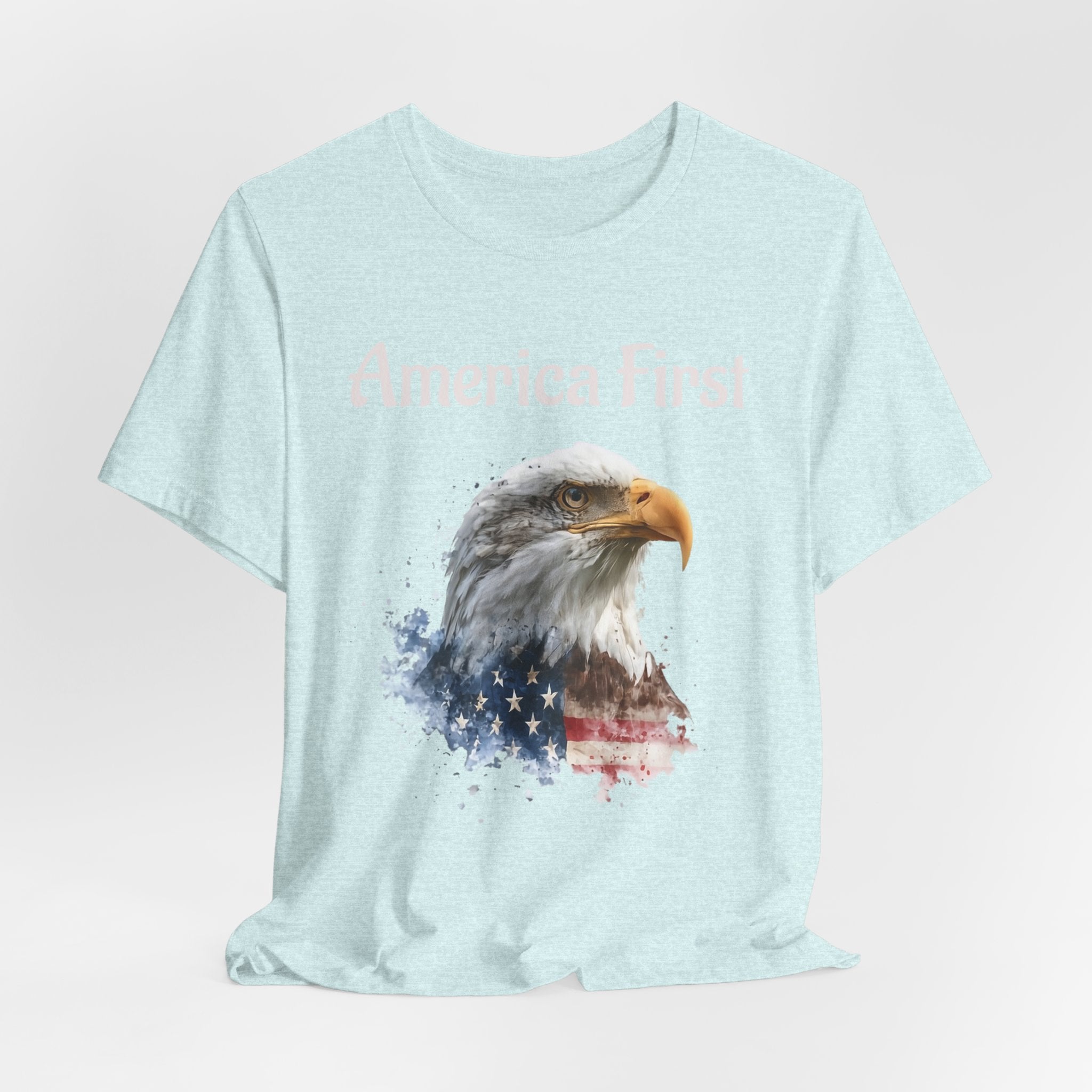 America First Eagle T-Shirt – Patriotic Bald Eagle Tee