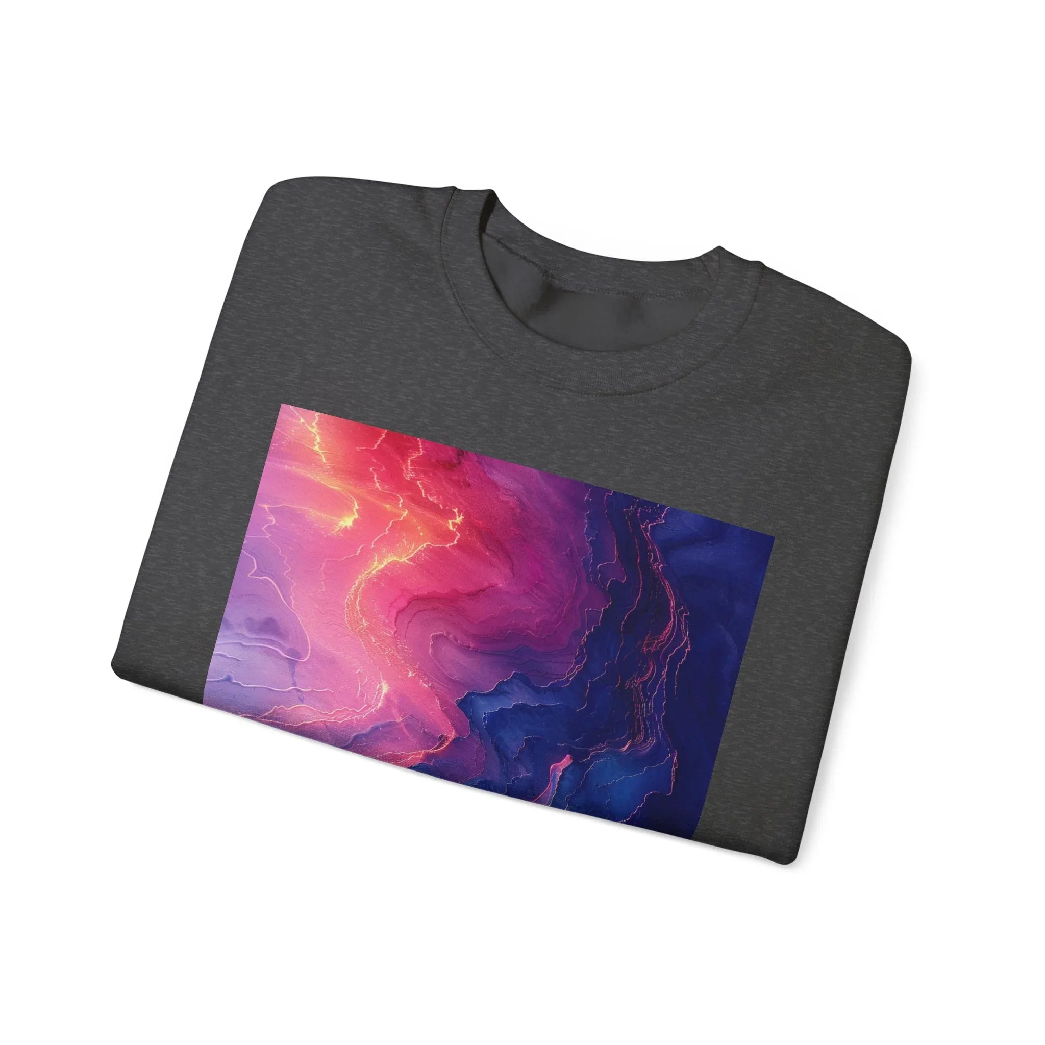 Abstract Nebula Art Crewneck Sweatshirt | Colorful Galaxy Print - 250 USA Celebration