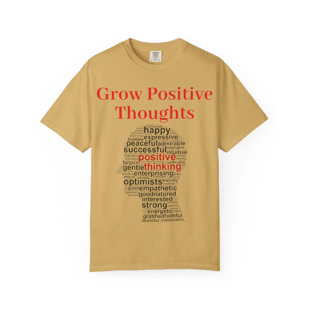 Grow Positive Thoughts T-shirt | Positive Word Cloud Mental Health Tee - 250 USA Celebration