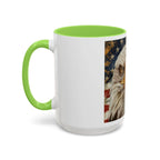 Colorful Mugs (11oz, 15oz) Majestic bald eagle head Patriotic coffee cup, America 250 Celebration coffee cup - 250 USA Celebration