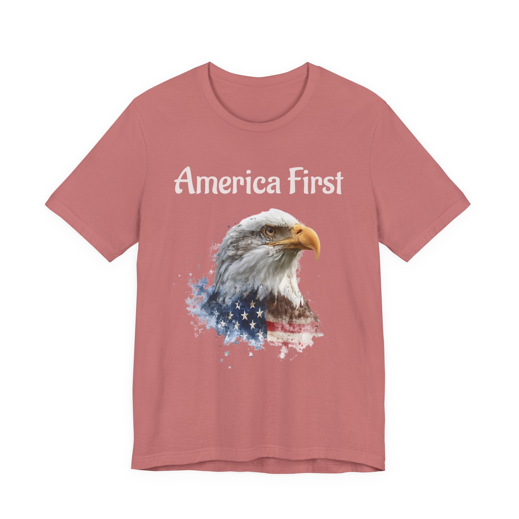 America First Eagle T-Shirt – Patriotic Bald Eagle Tee