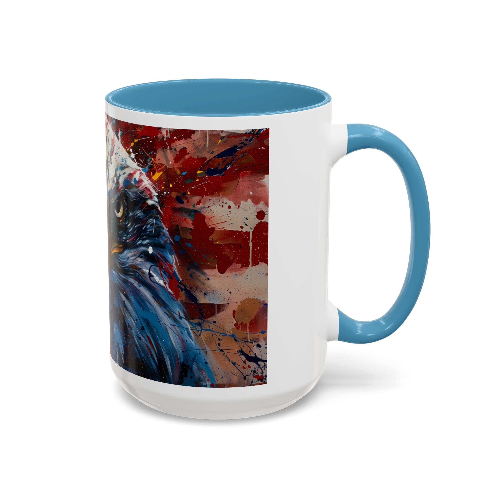 Patriotic Eagle Coffee Mug - Bold American Bald Eagle Art (11/15oz)