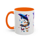 Y2K Chrome Dolphin Flaming Hoop Mug | Holographic Neon Dolphin Coffee Cup - 250 USA Celebration