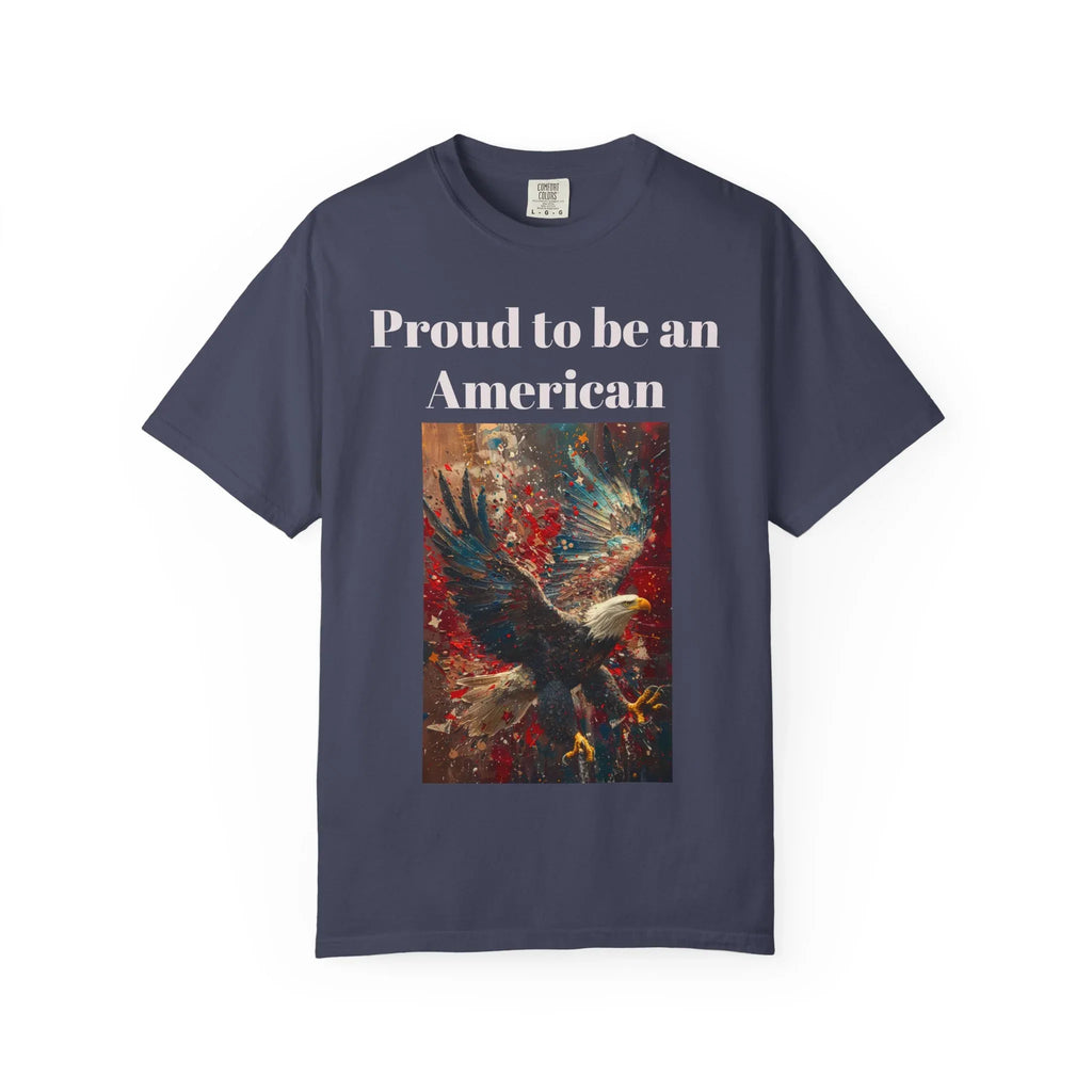 Patriotic Eagle T-Shirt, Proud to be an American Tee, Unisex Graphic T-Shirt, Independence Day Gift, Casual Wear, Eagle Design Shirt - 250 USA Celebration