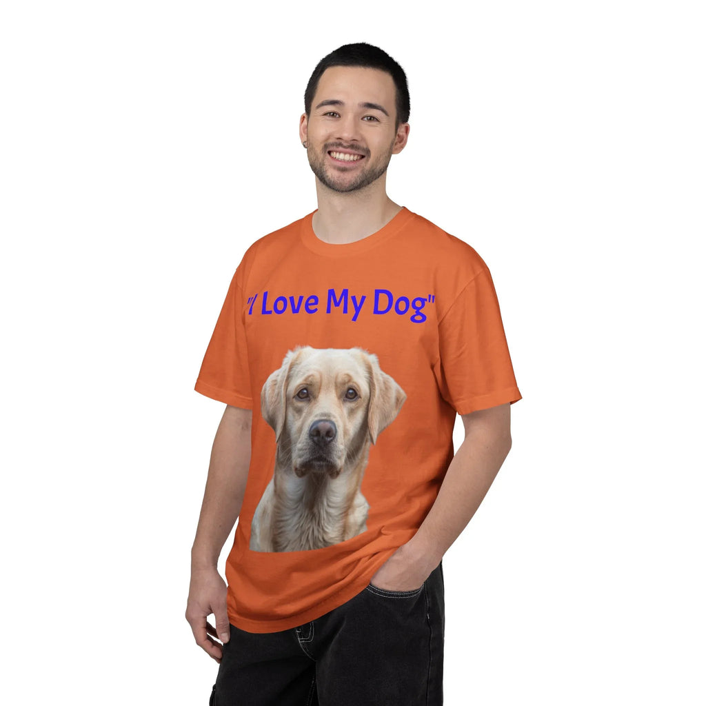 I Love My Dog Labrador Portrait T-shirt | Dog Lover Tee - 250 USA Celebration