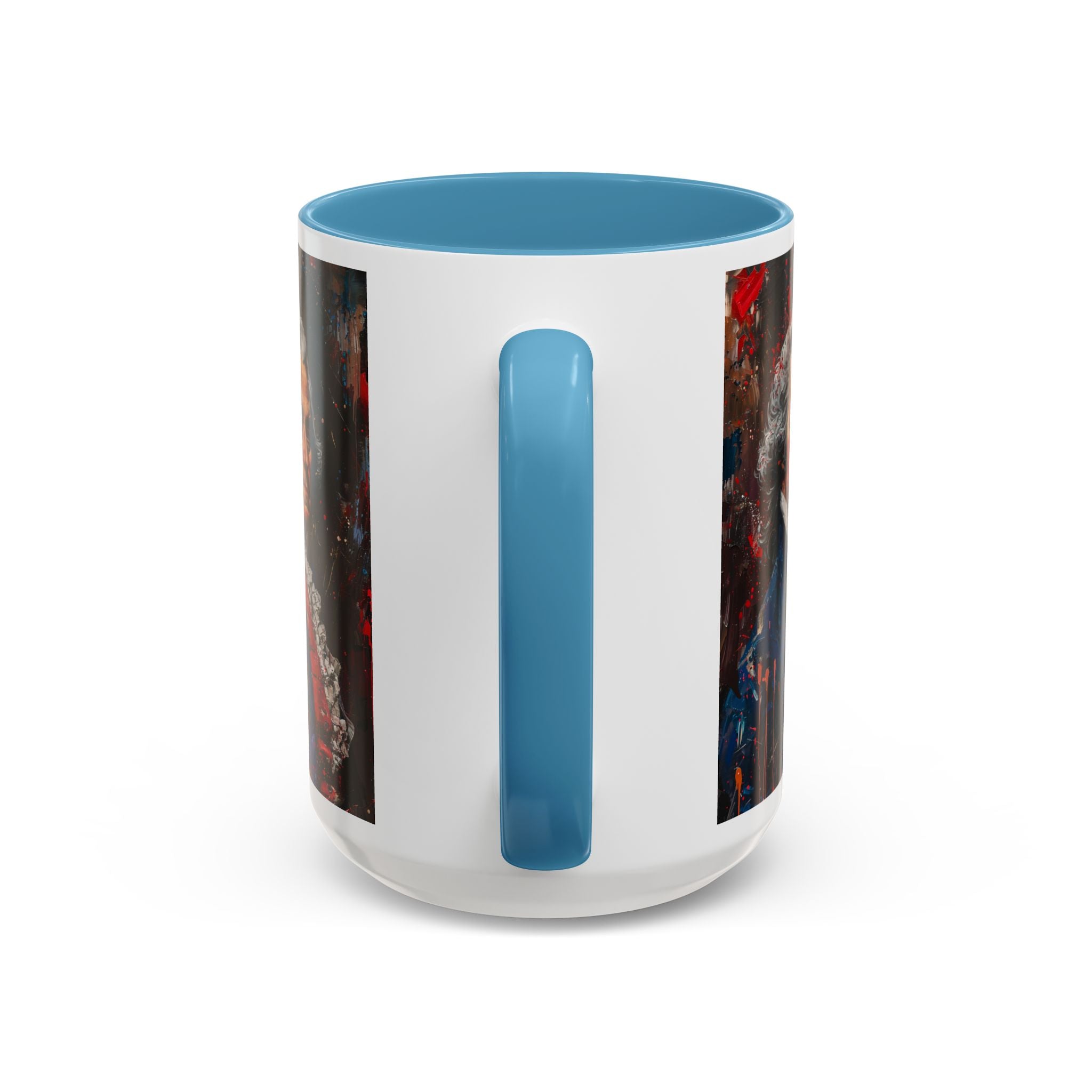 Historical Portrait Accent Mug — Patriotic Vintage-Style Coffee Cup