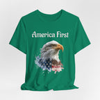 America First Eagle T-Shirt – Patriotic Bald Eagle Tee