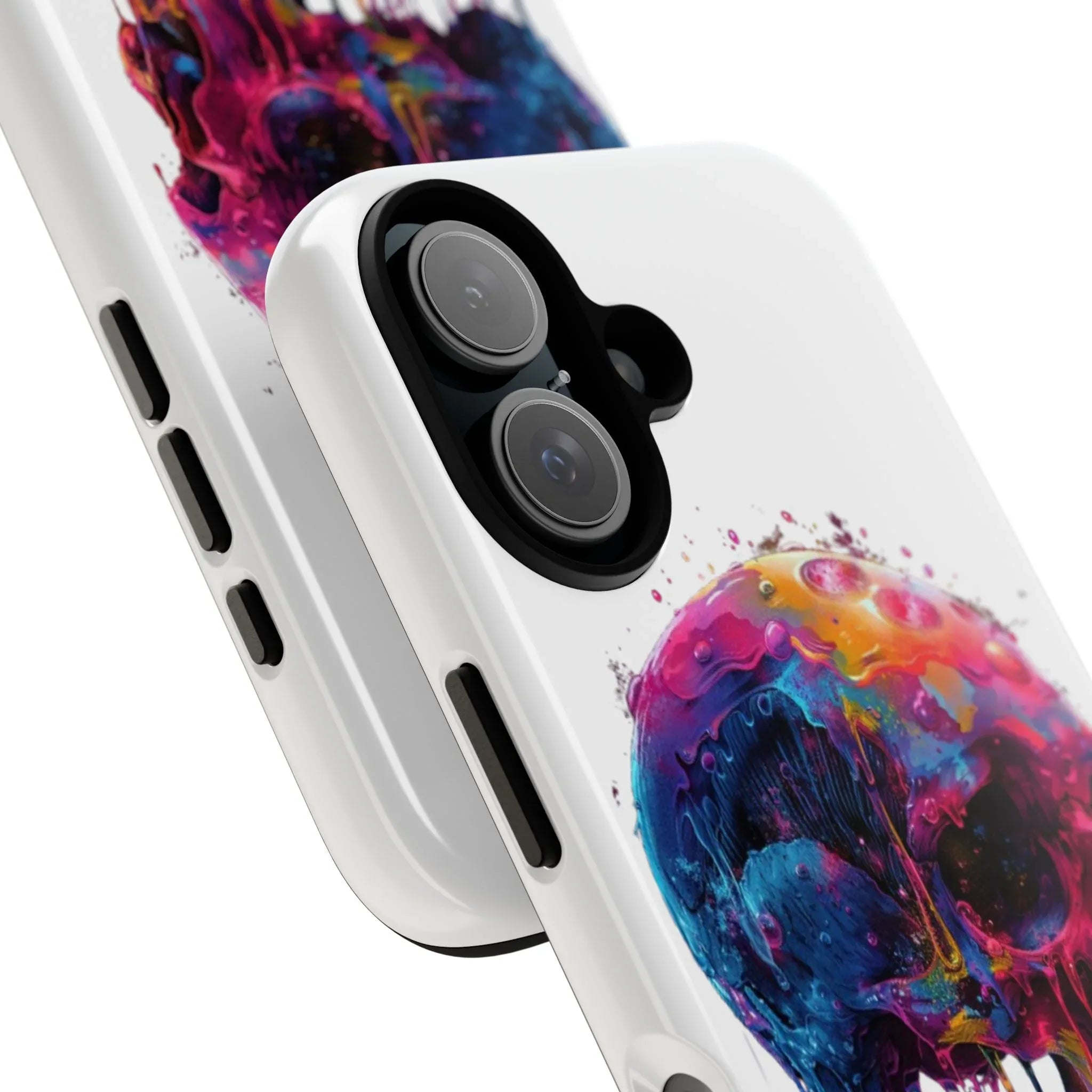 Colorful Drip Skull Phone Case | Hard Plastic Protective Case - 250 USA Celebration