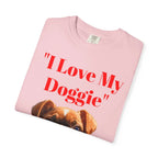 Cute French Bulldog Puppy Holding Red Heart T-shirt | Dog Lover Cartoon - 250 USA Celebration