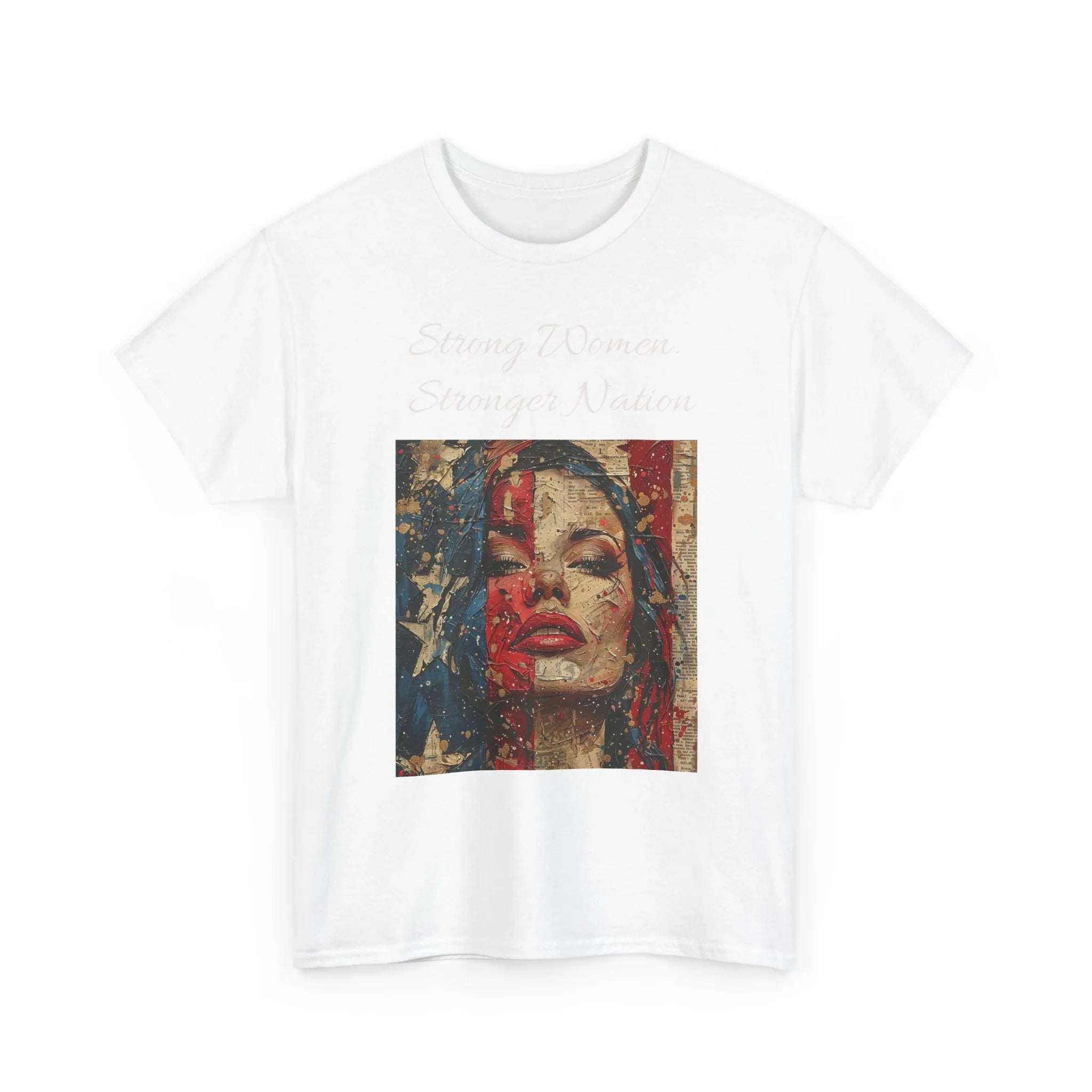 Stylish Retro-Printed Unisex Heavy Cotton Tee, Vintage Art Shirt, Casual Layering Top, Unique Gift for Art Lovers, Relaxed Fit Tee - 250 USA Celebration