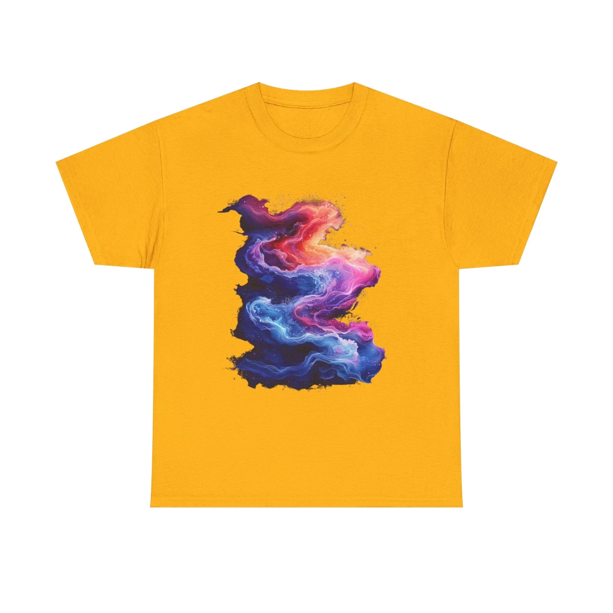 Ignite your vibe in Hyper Bloom Fracture: Psychedelic tee with shattering florals in electric turquoise & magenta flares. Unisex - 250 USA Celebration