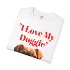 Cute French Bulldog Puppy Holding Red Heart T-shirt | Dog Lover Cartoon - 250 USA Celebration