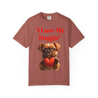 Cute French Bulldog Puppy Holding Red Heart T-shirt | Dog Lover Cartoon - 250 USA Celebration