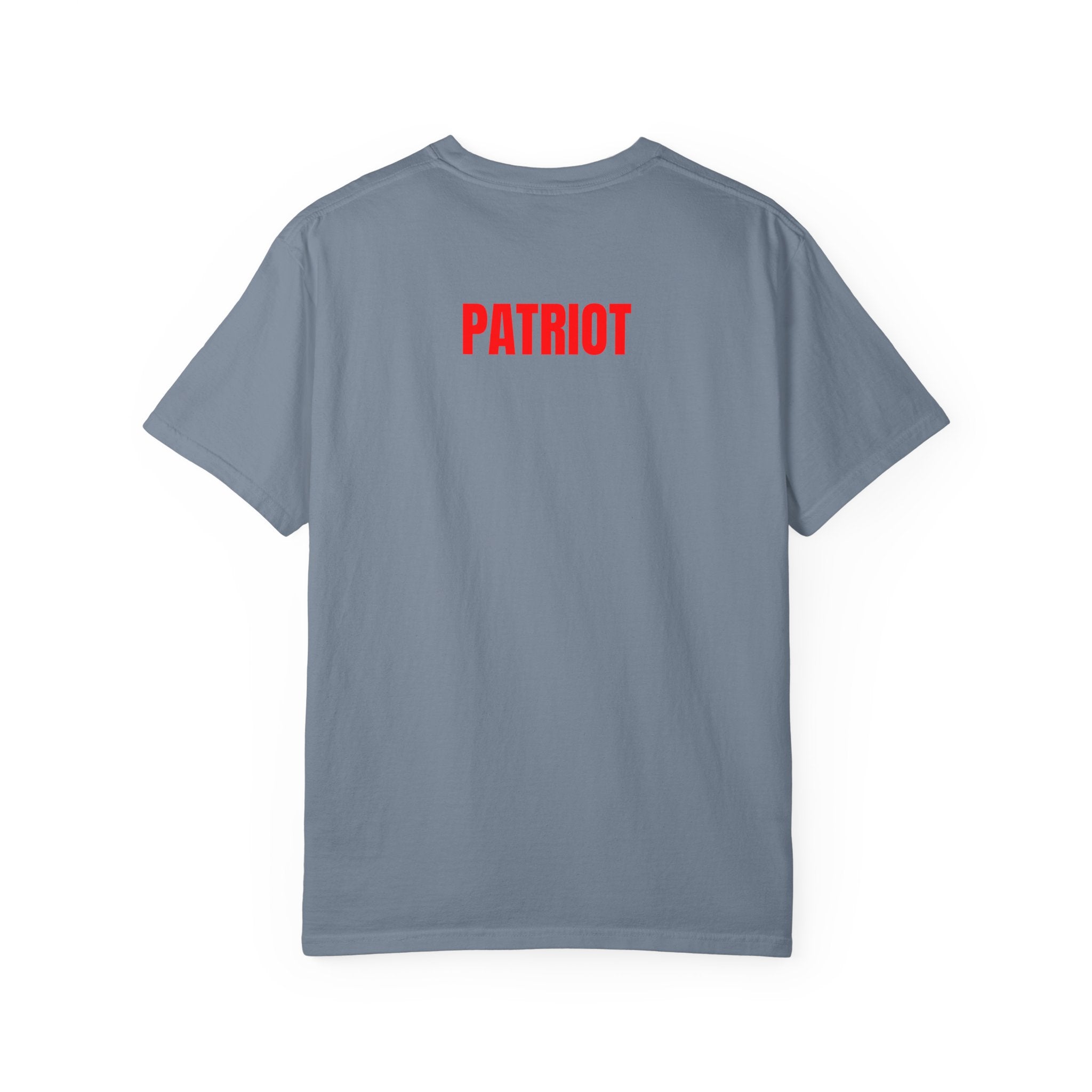 Patriot Graphic T-Shirt — Bold Red Text Tee for Patriotic Holidays