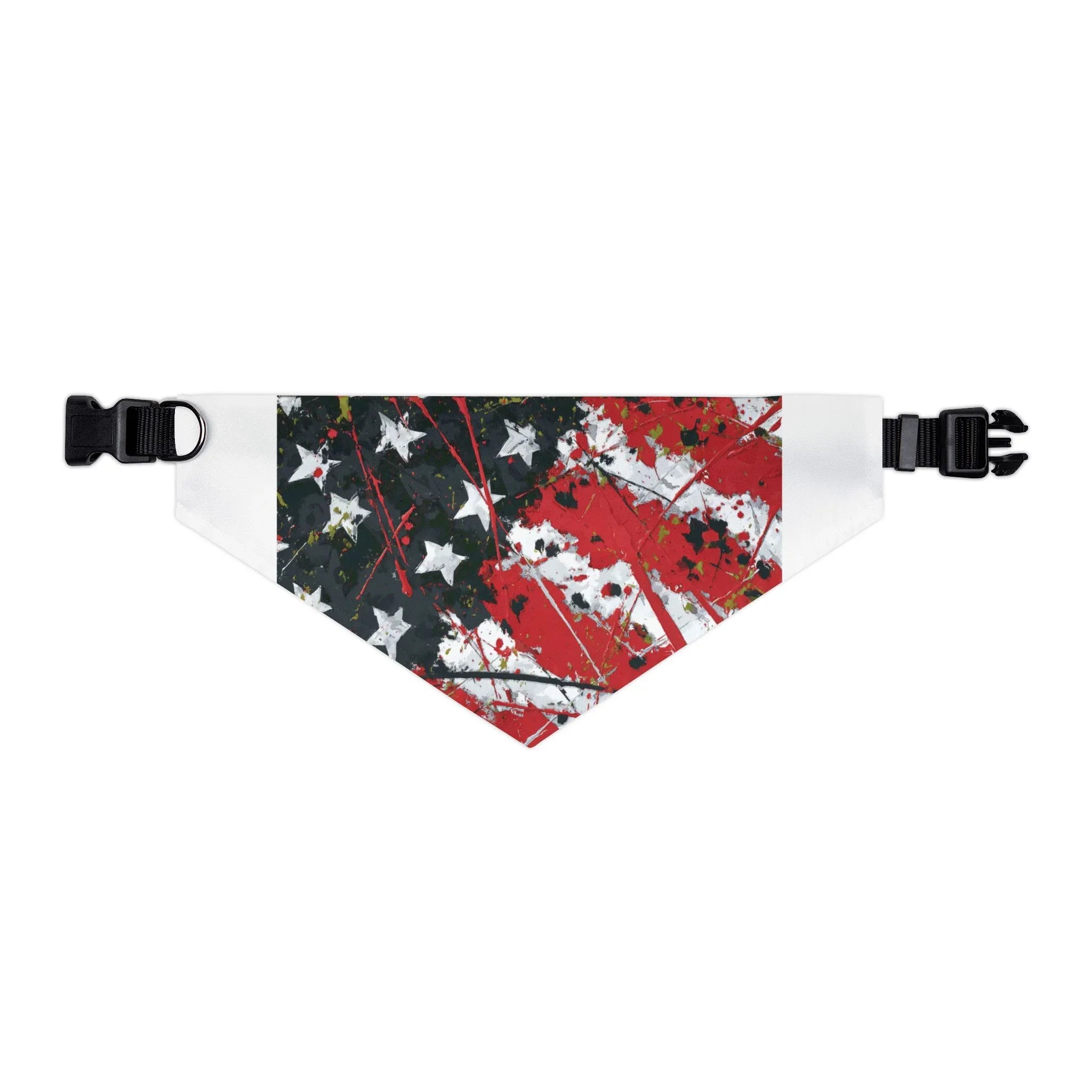 Grunge American Flag Pet Bandana Collar | Patriotic Dog Bandana - 250 USA Celebration