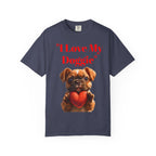 Cute French Bulldog Puppy Holding Red Heart T-shirt | Dog Lover Cartoon - 250 USA Celebration