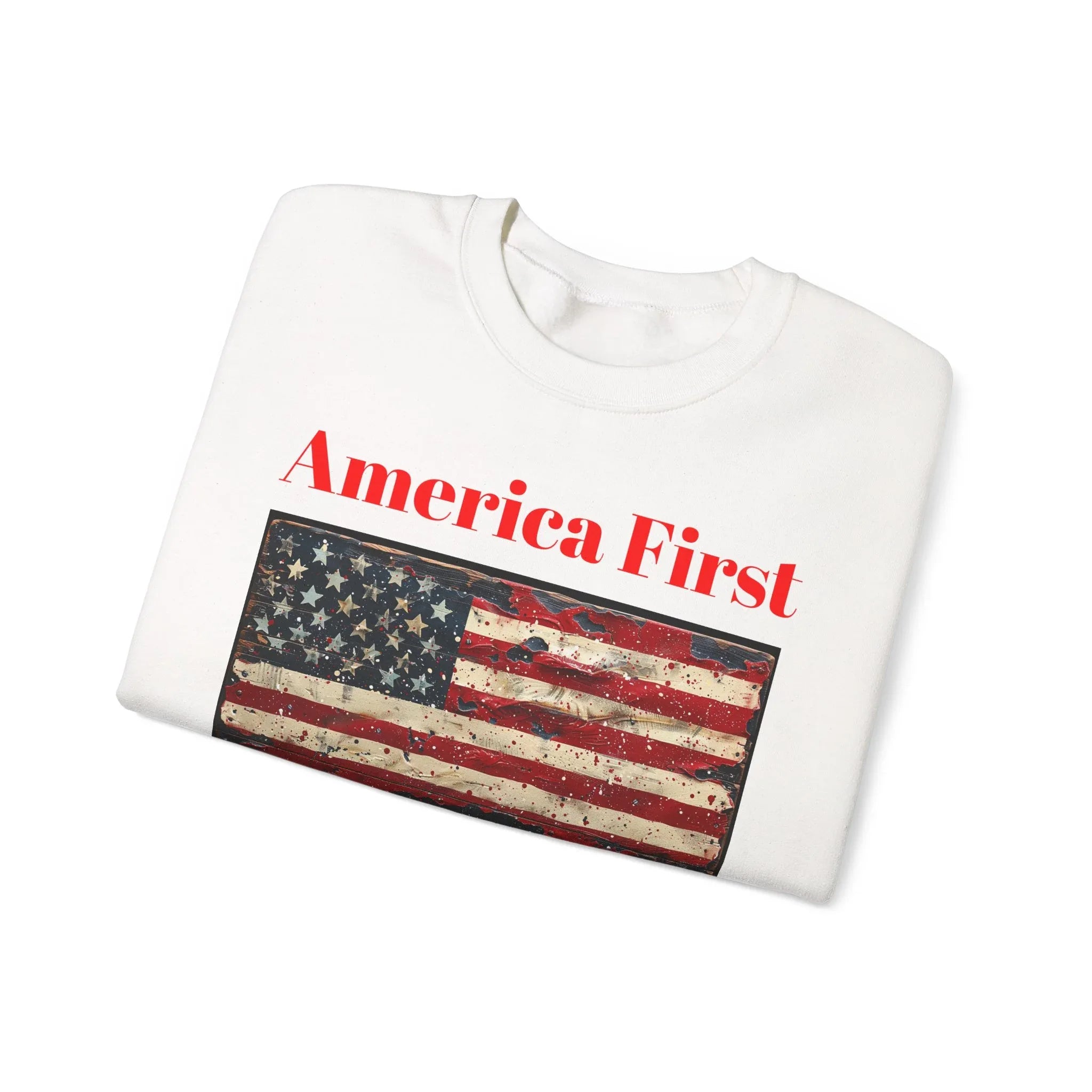 Patriotic American Crewneck Sweatshirt, USA Graphic Tees, Flag T-Shirts, Independence Apparel, Funny Patriotic Shirts, Custom American Tees - 250 USA Celebration