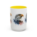 American Flag Bald Eagle Mug | Accent Coffee Mug - 250 USA Celebration