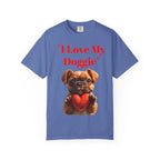 Cute French Bulldog Puppy Holding Red Heart T-shirt | Dog Lover Cartoon - 250 USA Celebration