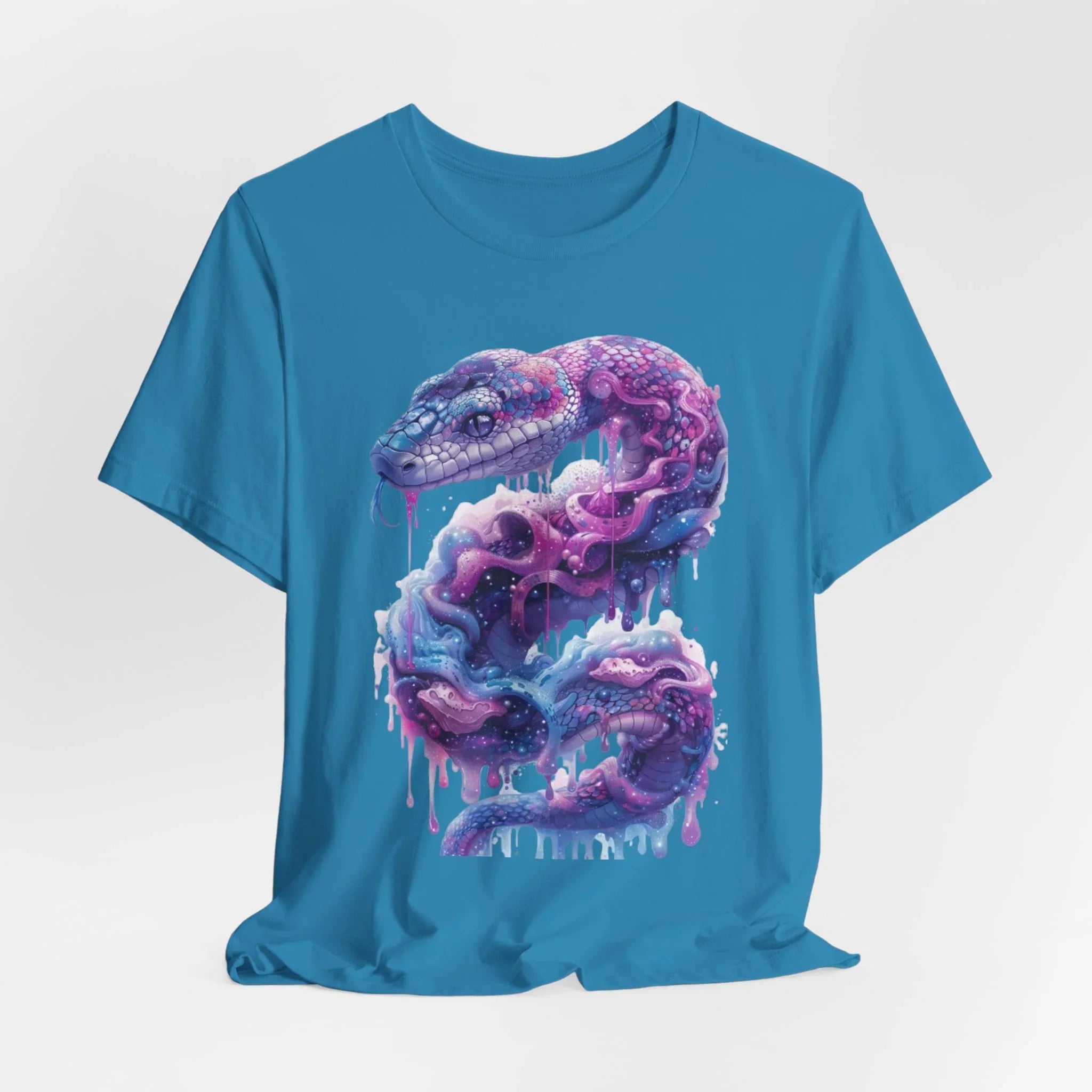 Psychedelic Rainbow Ouroboros Tee | Galaxy Fractal Mushroom Snake - 250 USA Celebration