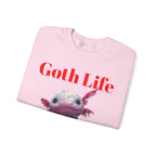 Goth Life Axolotl Sweatshirt | Cute Goth Axolotl Illustration - 250 USA Celebration