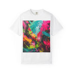 Abstract Neon Paint Splash T-Shirt | Colorful Brushstroke Art - 250 USA Celebration