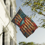Double-Sided American Flag with Statue of Liberty