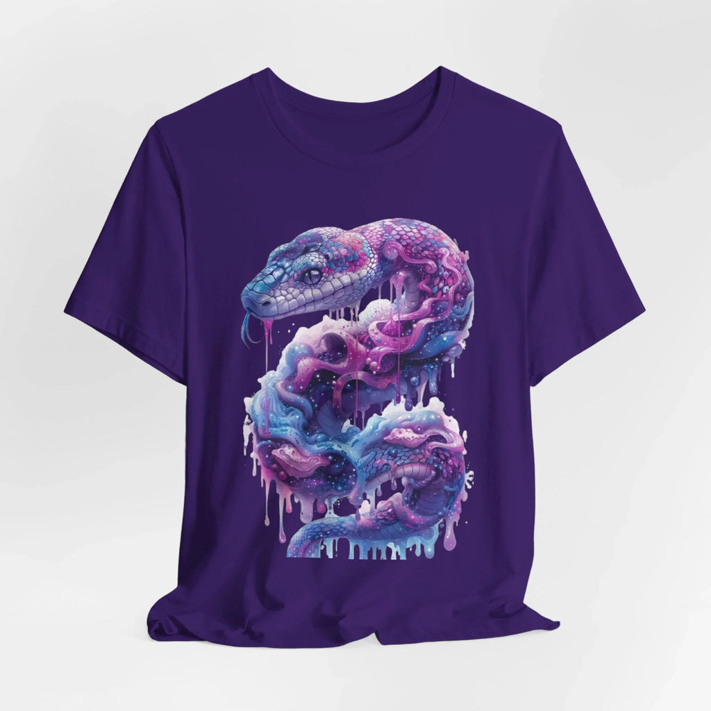 Psychedelic Rainbow Ouroboros Tee | Galaxy Fractal Mushroom Snake - 250 USA Celebration