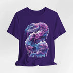 Psychedelic Rainbow Ouroboros Tee | Galaxy Fractal Mushroom Snake - 250 USA Celebration